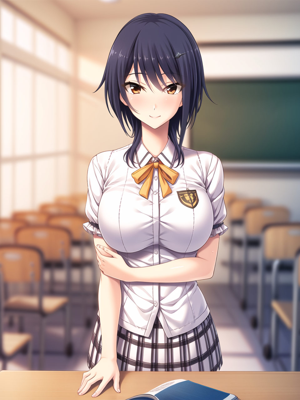 01178-741354615-_lora_Ikoma_Yui_lora_0.75_, short_hair, blue_hair, large_breasts, brown_eyes,_best quality, (8k), (4k),(Masterpiece), (Best Qual.png